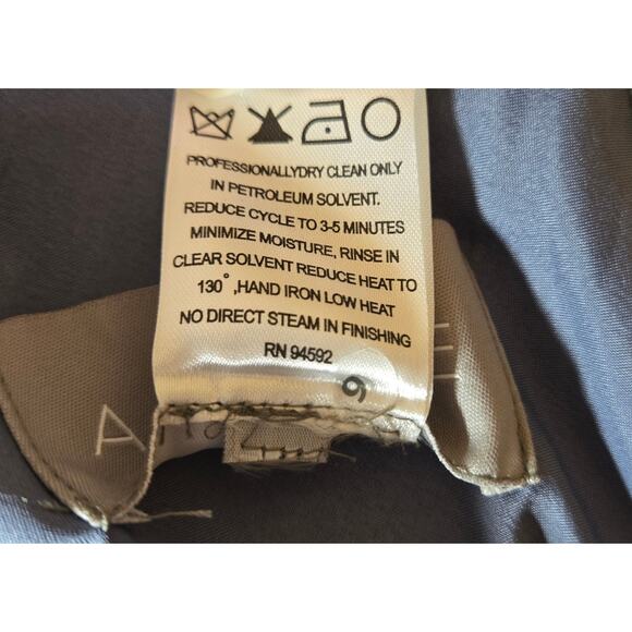 Amsale NWT Chloe Elegant Satin Evening Gown in Slate Size 14 - Picture 13 of 15